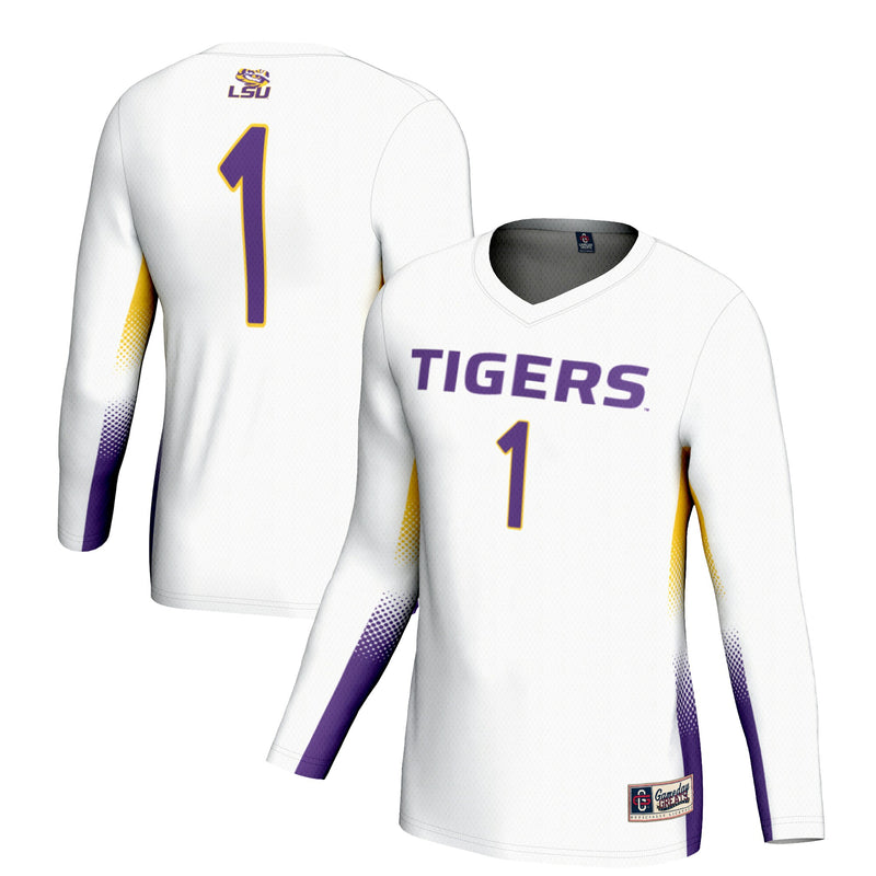 #1 LSU Tigers GameDay Greats Lightweight Volleyball Jersey - White