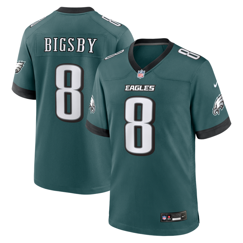 Philadelphia Eagles Tank Bigsby Nike Midnight Green Team Game Jersey