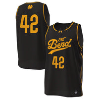 #42 Notre Dame Fighting Irish Under Armour The Bend Replica Basketball Jersey - Black