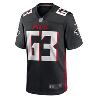 Atlanta Falcons Chris Lindstrom Nike Black Team Game Jersey