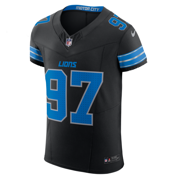 Detroit Lions Aidan Hutchinson Nike Black Alternate Vapor F.U.S.E. Elite Jersey