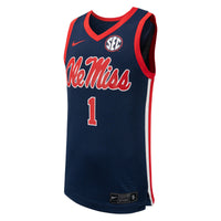 #1 Ole Miss Rebels Nike Replica Basketball Jersey - Navy