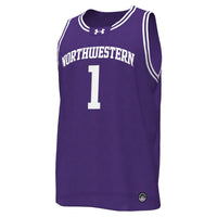 #1 Northwestern Wildcats Under Armour Replica Basketball Jersey - Purple