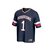 #1 Duquesne Dukes GameDay Greats Lightweight Collegiate Football Fashion Jersey - Navy