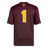 #1 Arizona State Sun Devils adidas Premier Football Jersey - Maroon