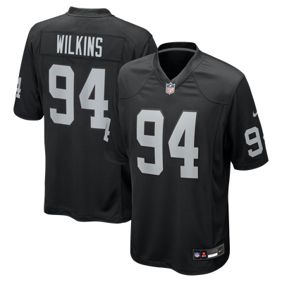 Las Vegas Raiders Christian Wilkins Nike Black Team Game Jersey