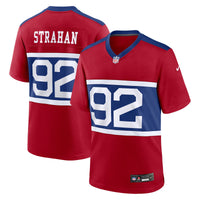 New York Giants Michael Strahan Nike Century Red Alternate Retired Player Game Jersey