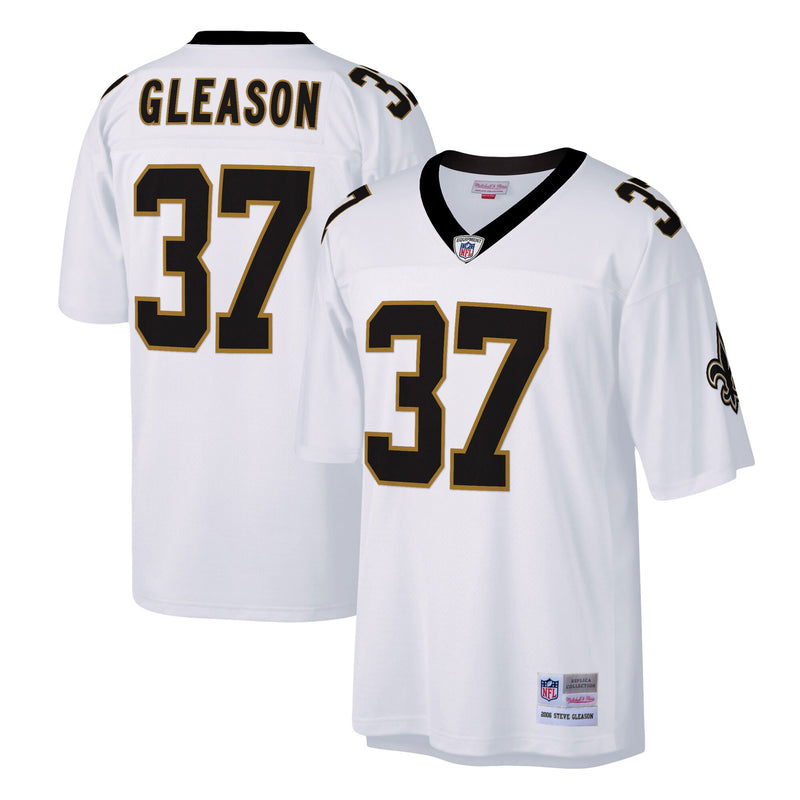New Orleans Saints Steve Gleason Mitchell & Ness White Big & Tall 2006 Retired Player Replica Jersey