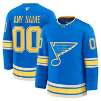 St. Louis Blues Fanatics Blue Alternate Premium Custom Jersey