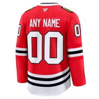 Chicago Blackhawks Fanatics Red Home Premium Custom Jersey