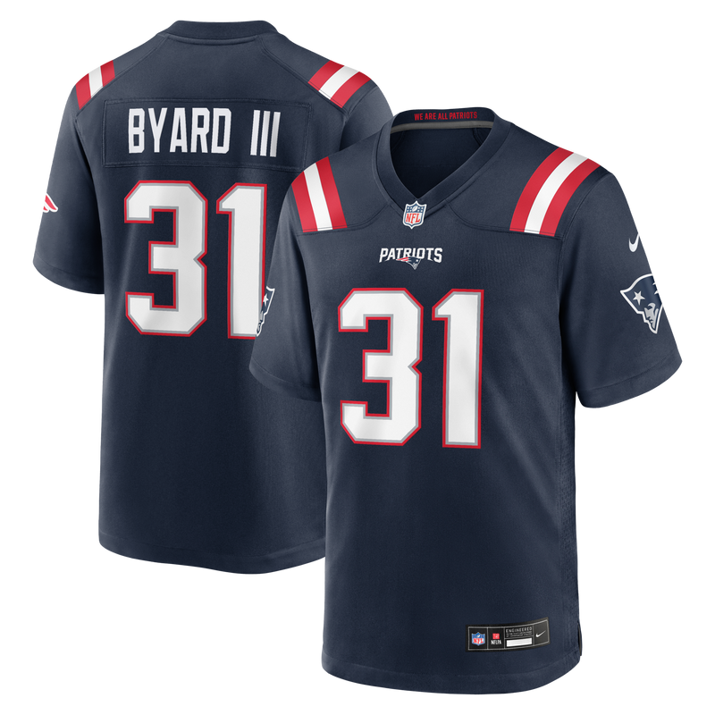 New England Patriots Kevin Byard III Nike Navy Team Game Jersey
