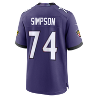Baltimore Ravens John Simpson Nike Purple Team Game Jersey