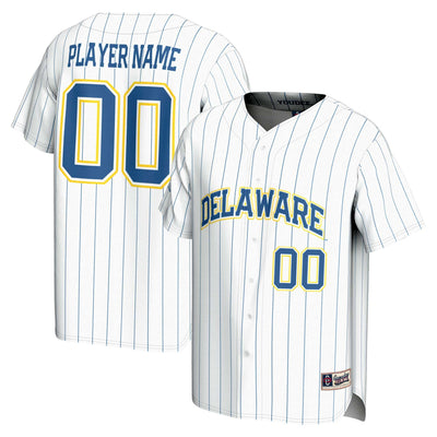 Delaware Fightin' Blue Hens GameDay Greats NIL Pick-A-Player Baseball Lightweight Jersey - White