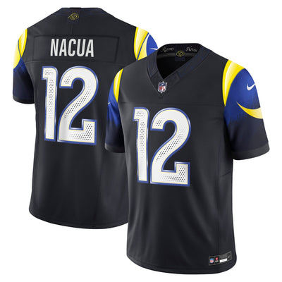 Los Angeles Rams Puka Nacua Nike Midnight Blue 2025 Rivalries Collection Stitched Limited Jersey