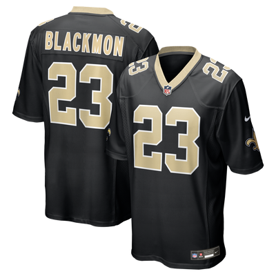 New Orleans Saints Julian Blackmon Nike Black Team Game Jersey