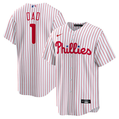 Philadelphia Phillies Nike White #1 Dad Home Replica Jersey