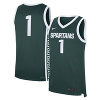 #1 Michigan State Spartans Nike Road Replica Jersey - Green