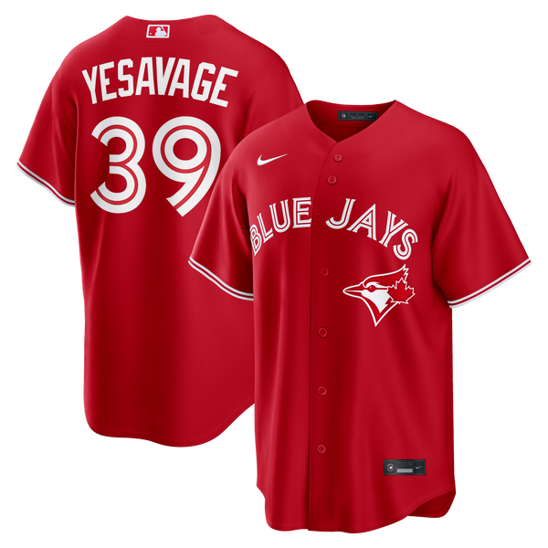 Toronto Blue Jays Trey Yesavage Nike Red Canada Day Replica Jersey