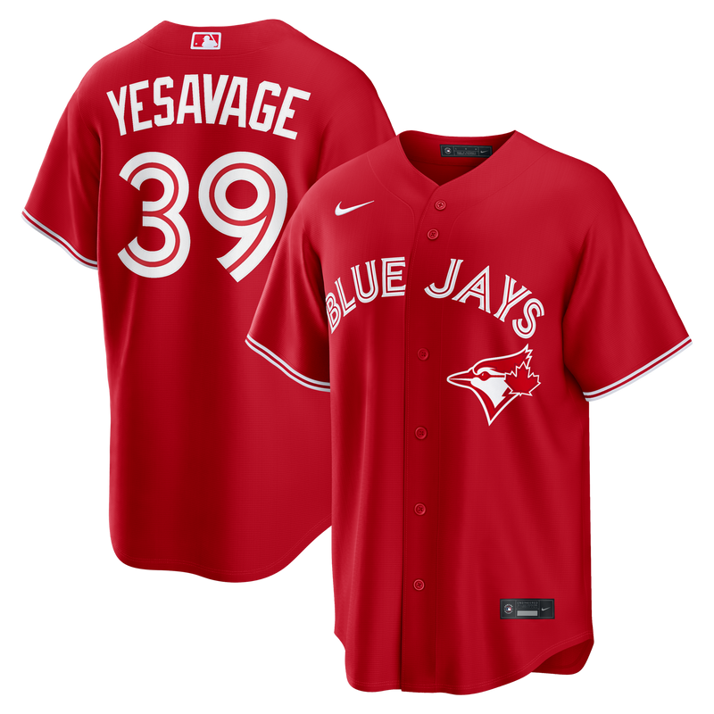 Toronto Blue Jays Trey Yesavage Nike Red Canada Day Replica Jersey