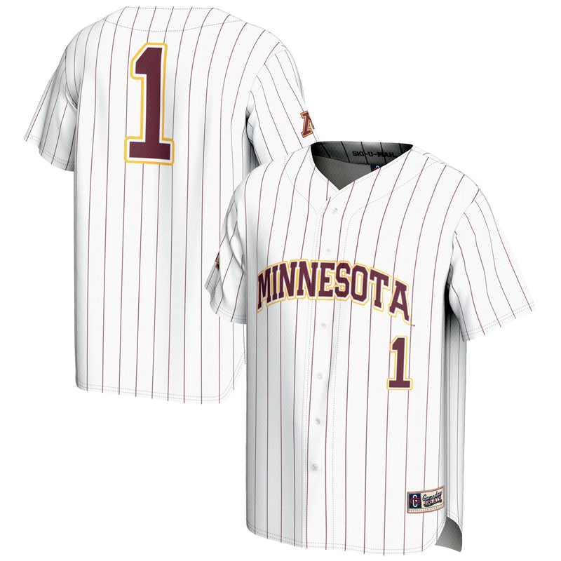 #1 Minnesota Golden Gophers GameDay Greats Lightweight Baseball Jersey - White