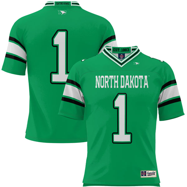 #1 North Dakota GameDay Greats Endzone Football Jersey - Kelly Green