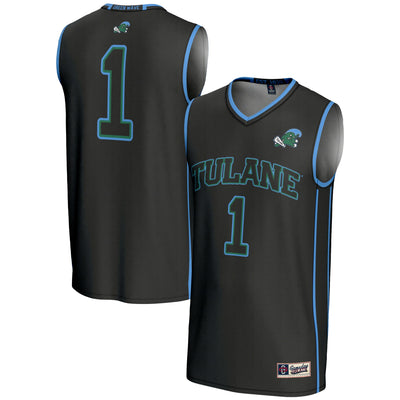 #1 Tulane Green Wave GameDay Greats Lightweight Basketball Jersey - Black