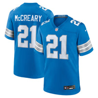 Detroit Lions Roger McCreary Nike Blue Team Game Jersey