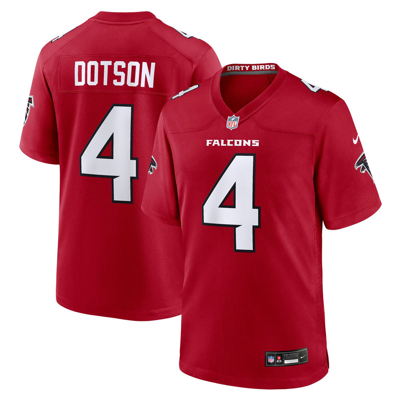 Atlanta Falcons Jahan Dotson Nike Red Team Game Jersey