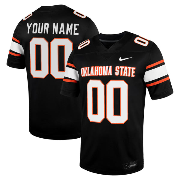 Oklahoma State Cowboys Nike Custom Football Game Jersey - Black