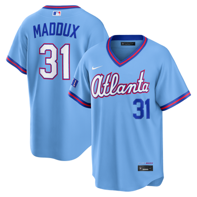 Atlanta Braves Greg Maddux Nike Powder Blue 2026 City Connect Stadium Jersey