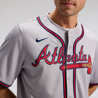 Atlanta Braves Ozzie Albies Nike Gray Road Limited Player Jersey