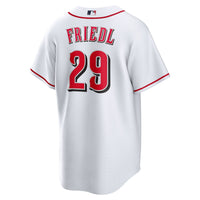 Cincinnati Reds TJ Friedl Nike White Home Replica Jersey