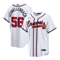 Atlanta Braves Spencer Schwellenbach Nike White Home Replica Jersey