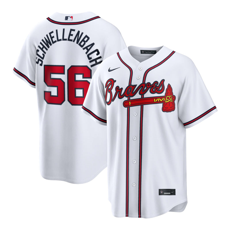 Atlanta Braves Spencer Schwellenbach Nike White Home Replica Jersey