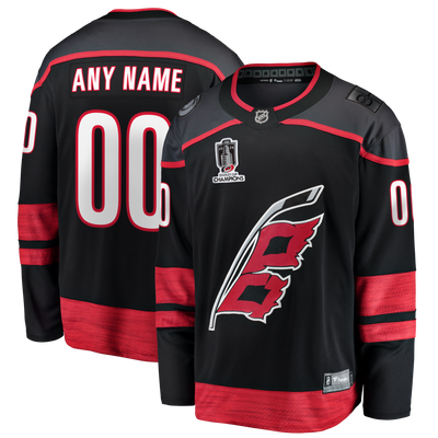 Carolina Hurricanes Fanatics Black 2026 Stanley Cup Champions Home Breakaway Custom Jersey