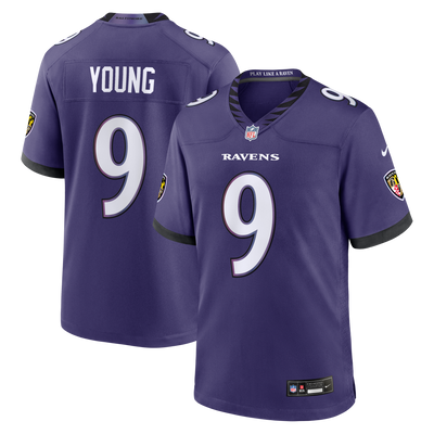 Baltimore Ravens Zion Young Nike Purple Team Game Jersey