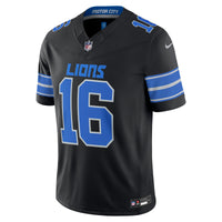 Detroit Lions Jared Goff Nike Black Alternate Vapor F.U.S.E. Stitched Limited Jersey