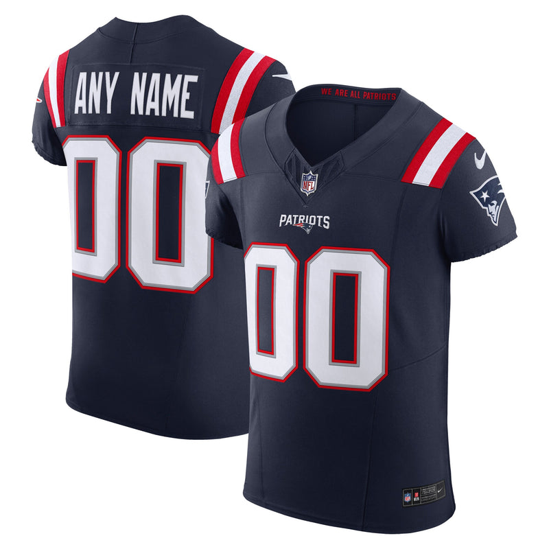 New England Patriots Nike Navy Vapor F.U.S.E. Elite Custom Jersey