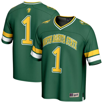 #1 NDSU Bison GameDay Greats Lightweight Collegiate Football Fashion Jersey - Green