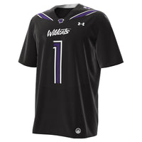 #1 Northwestern Wildcats Under Armour Alternate Replica Football Jersey - Black