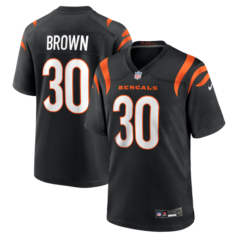 Cincinnati Bengals Chase Brown Nike Black Team Game Jersey