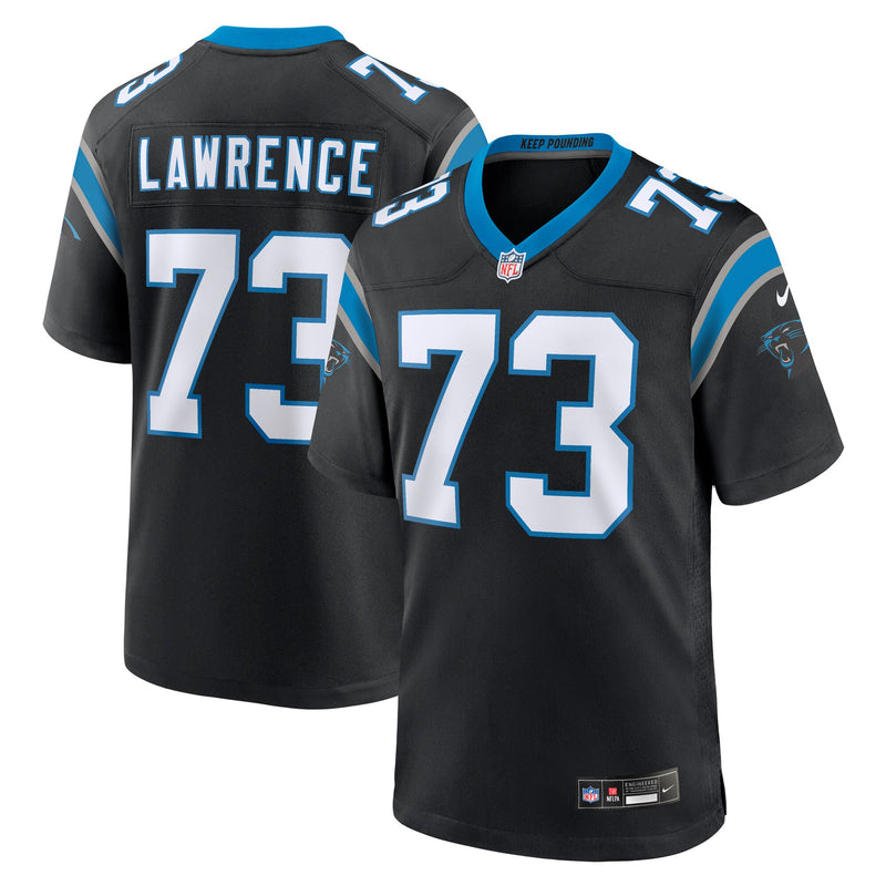 Carolina Panthers Rashard Lawrence Nike Black Game Jersey