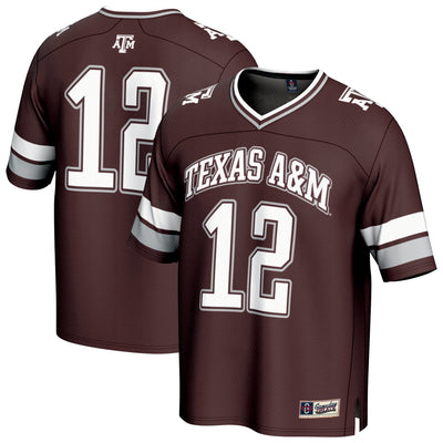#12 Texas A&M Aggies GameDay Greats Lightweight Collegiate Football Fashion Jersey - Maroon