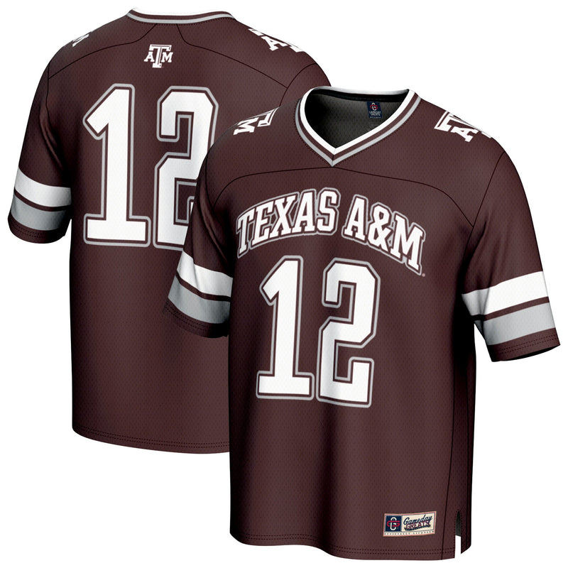 #12 Texas A&M Aggies GameDay Greats Lightweight Collegiate Football Fashion Jersey - Maroon