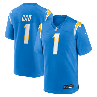 Los Angeles Chargers Number 1 Dad Nike Powder Blue Game Jersey