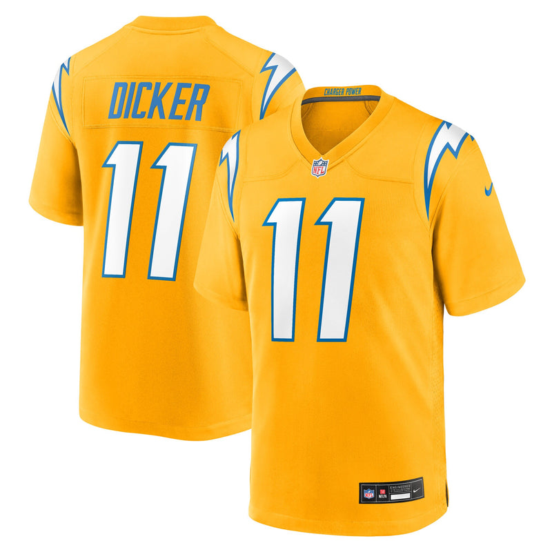 Los Angeles Chargers Cameron Dicker Nike Gold Alternate Game Jersey