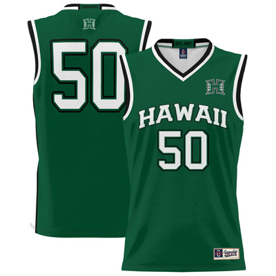 GameDay Greats #50 Green Hawaii Rainbow Warriors Lightweight Basketball Jersey