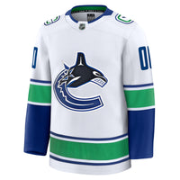 Vancouver Canucks Fanatics White Away Premium Custom Jersey