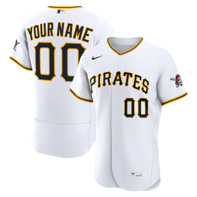 Pittsburgh Pirates Nike White Home Authentic Custom Jersey