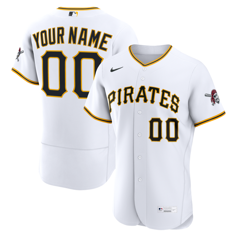 Pittsburgh Pirates Nike White Home Authentic Custom Jersey